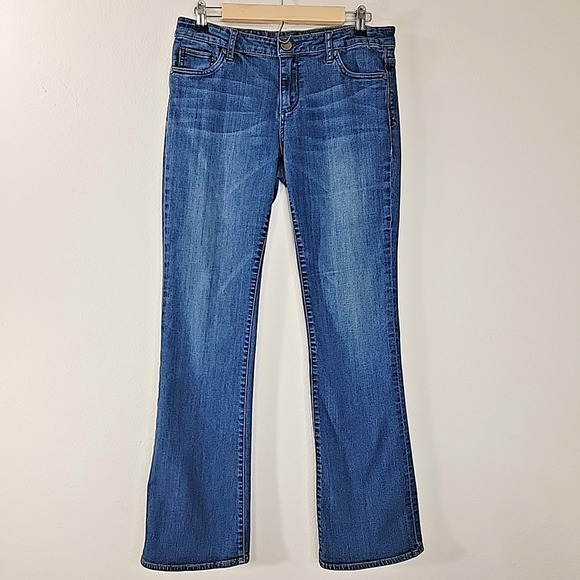 Kut from the Kloth Farrah Baby Bootcut Jeans Women’s Size 10 Blue Stretch Denim - Picture 1 of 8